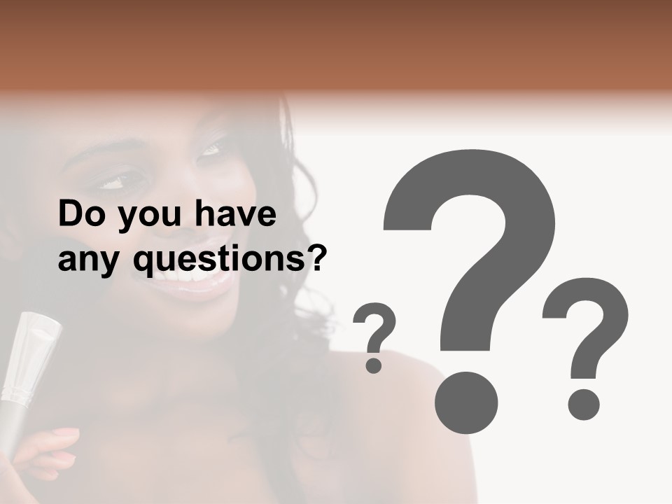 Brush Looking Away Putting On PowerPoint Template