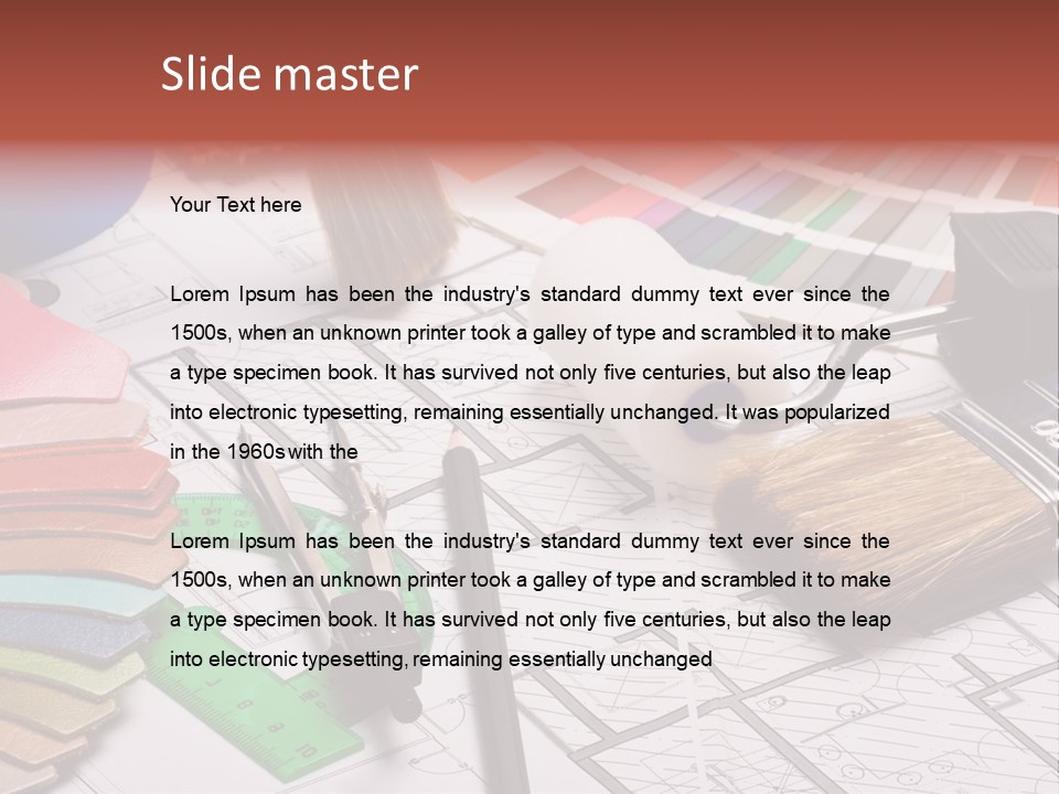 Decorating Hobbies Object PowerPoint Template
