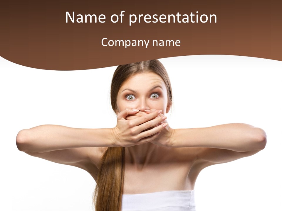 Beauty Surprise Isolated PowerPoint Template