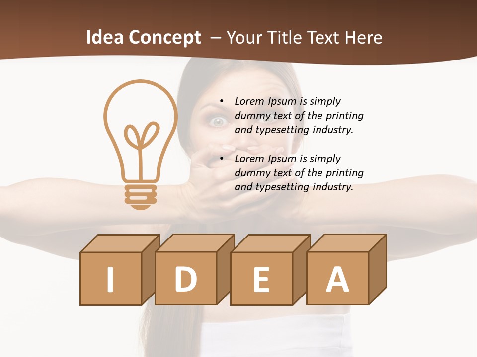 Beauty Surprise Isolated PowerPoint Template