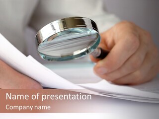 Seminar Report Lens PowerPoint Template