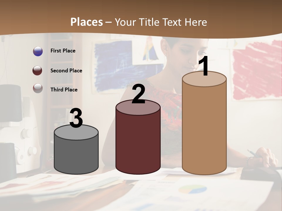 Planning Woman Tax Return PowerPoint Template