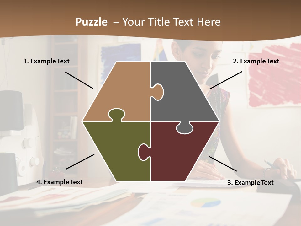 Planning Woman Tax Return PowerPoint Template