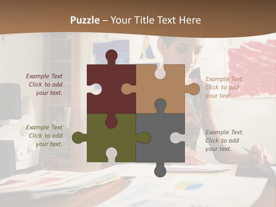 Planning Woman Tax Return PowerPoint Template