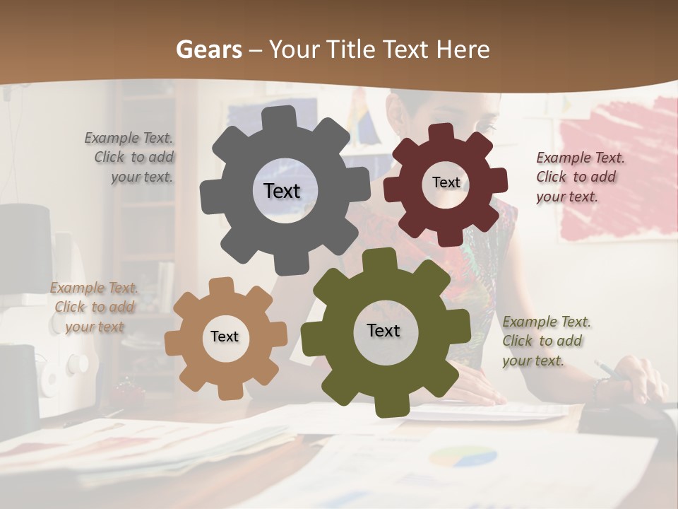 Planning Woman Tax Return PowerPoint Template