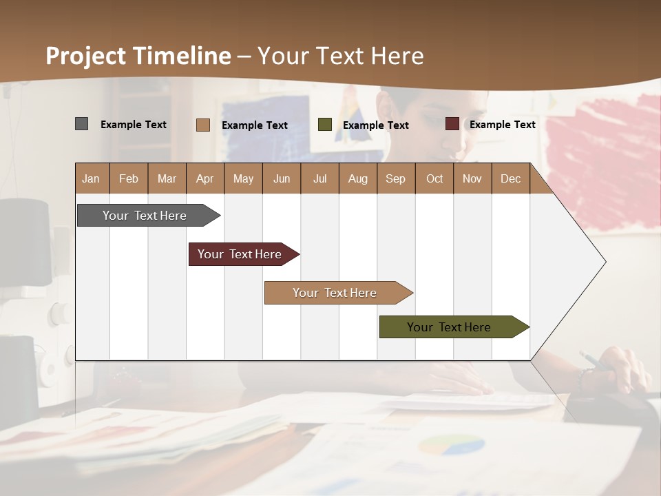 Planning Woman Tax Return PowerPoint Template