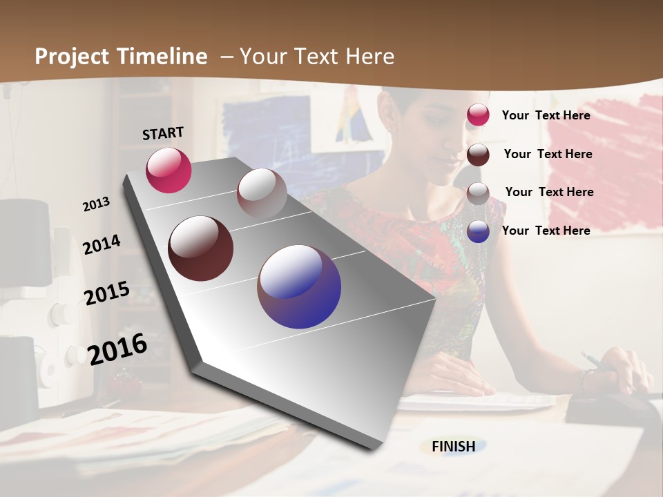 Planning Woman Tax Return PowerPoint Template