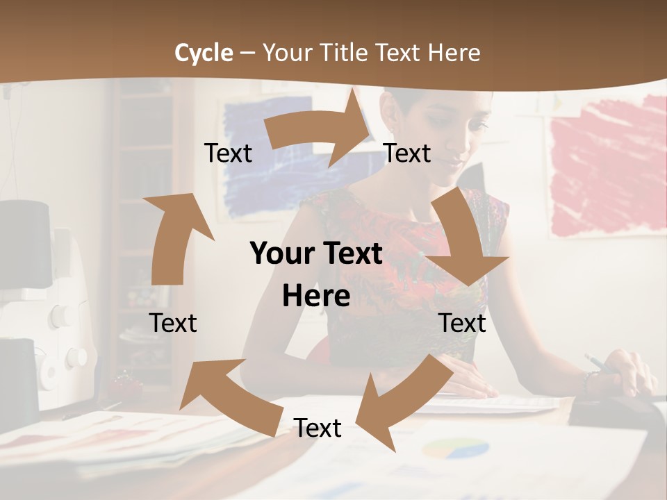 Planning Woman Tax Return PowerPoint Template