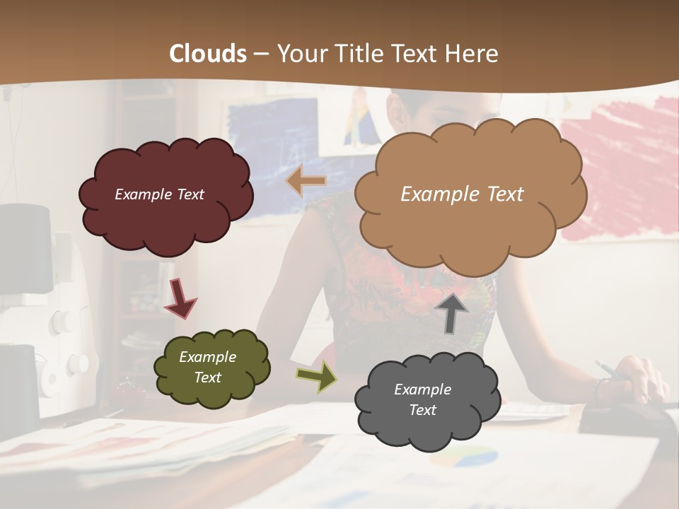 Planning Woman Tax Return PowerPoint Template