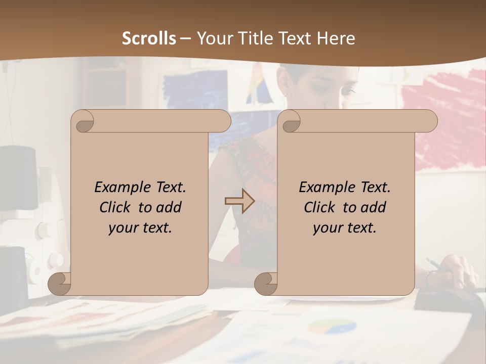 Planning Woman Tax Return PowerPoint Template