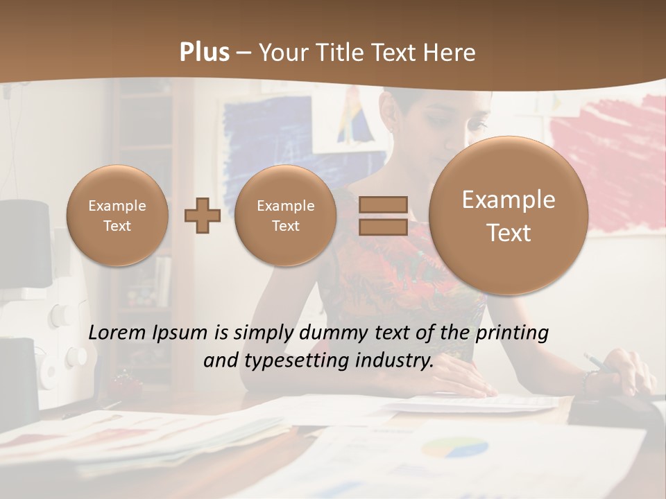 Planning Woman Tax Return PowerPoint Template