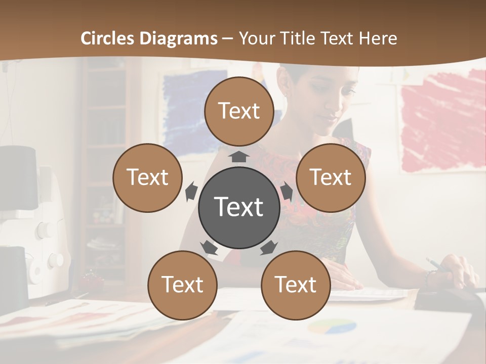 Planning Woman Tax Return PowerPoint Template