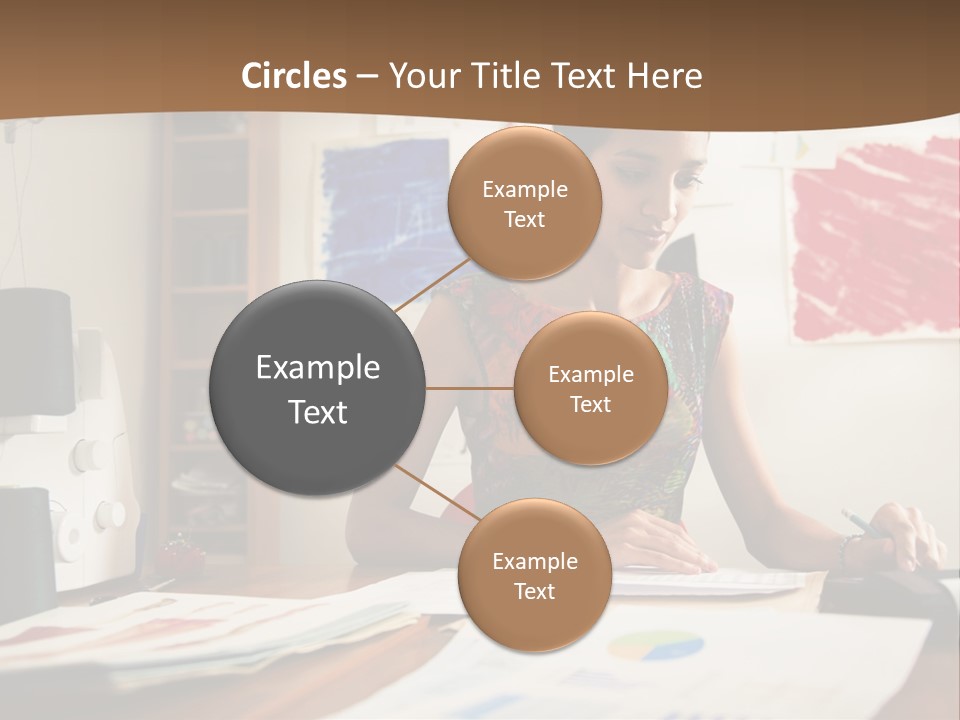 Planning Woman Tax Return PowerPoint Template