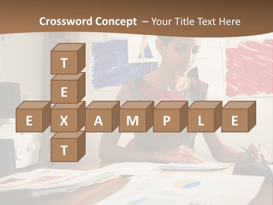 Planning Woman Tax Return PowerPoint Template