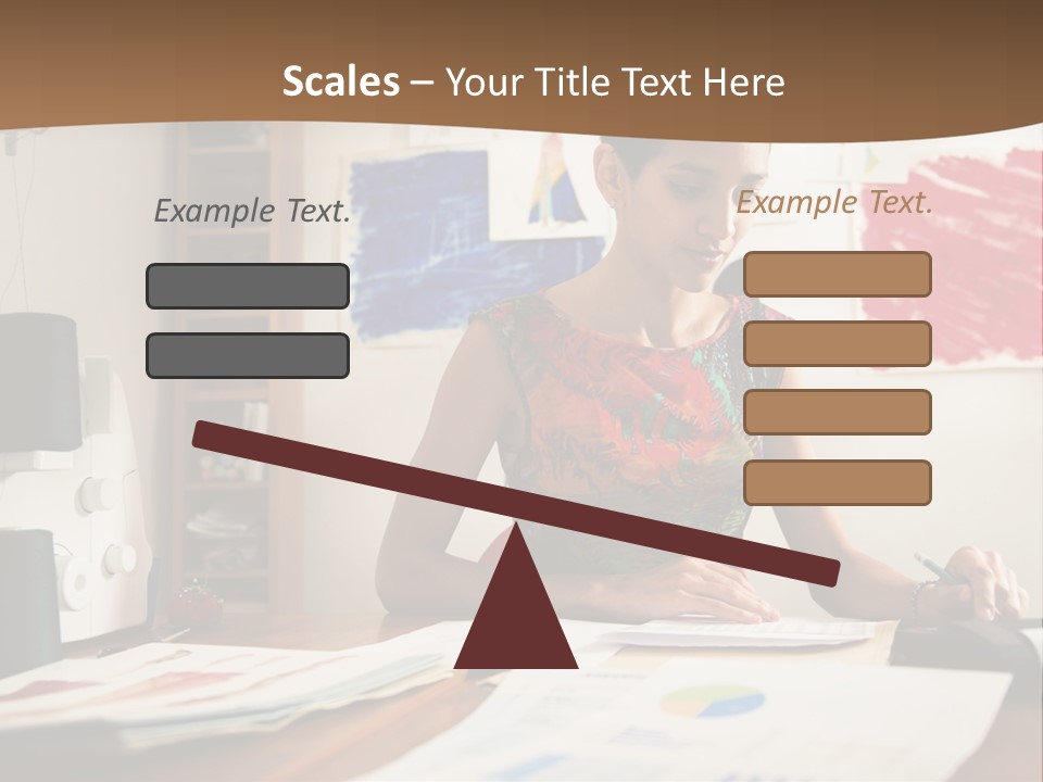 Planning Woman Tax Return PowerPoint Template