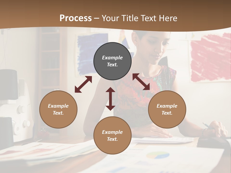 Planning Woman Tax Return PowerPoint Template
