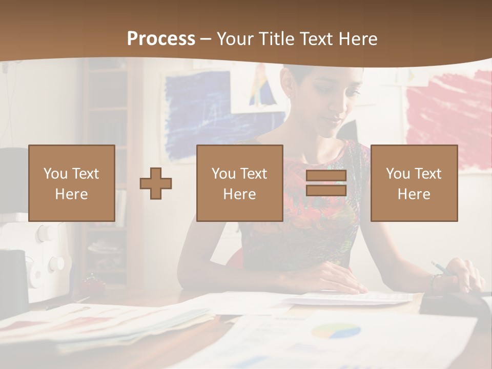 Planning Woman Tax Return PowerPoint Template