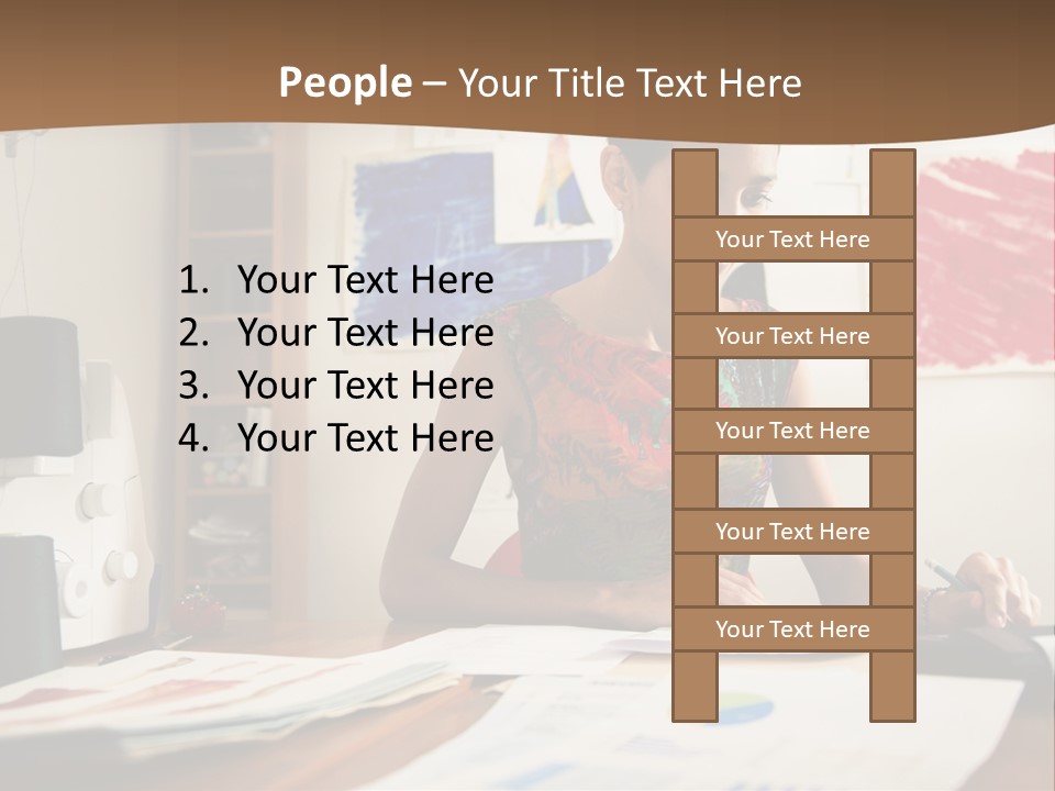 Planning Woman Tax Return PowerPoint Template