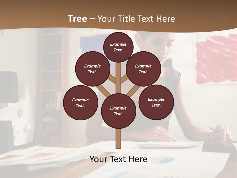 Planning Woman Tax Return PowerPoint Template