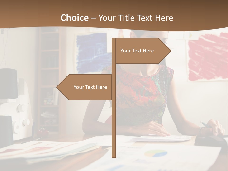 Planning Woman Tax Return PowerPoint Template