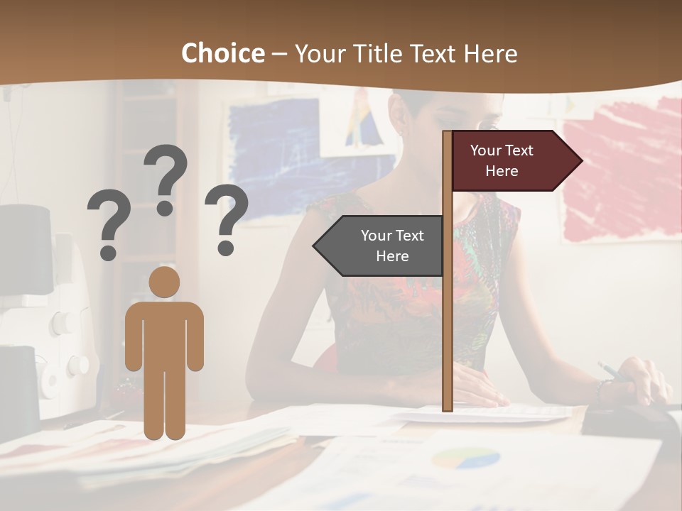 Planning Woman Tax Return PowerPoint Template