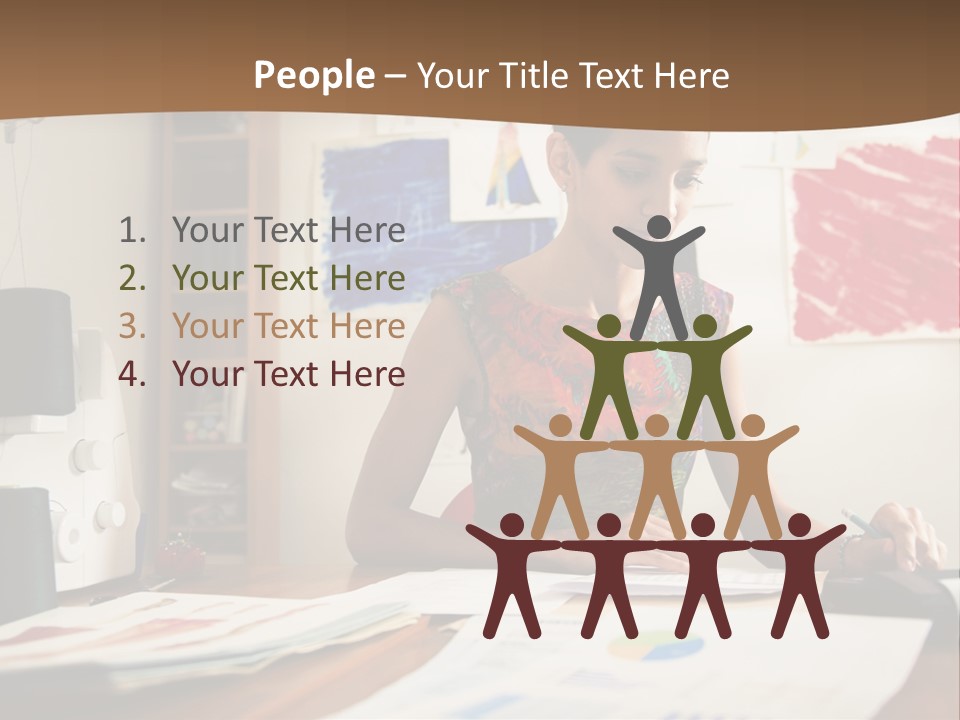 Planning Woman Tax Return PowerPoint Template