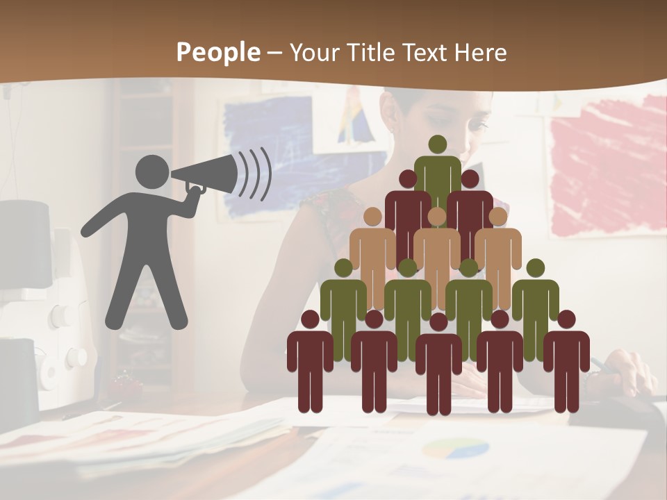 Planning Woman Tax Return PowerPoint Template