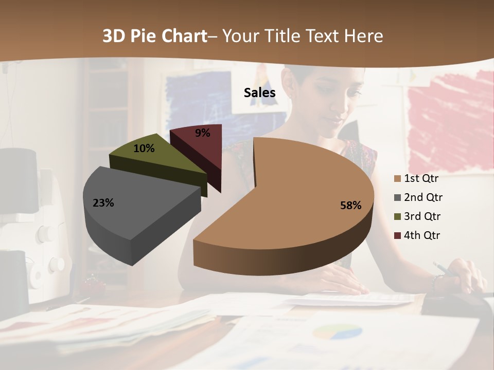 Planning Woman Tax Return PowerPoint Template