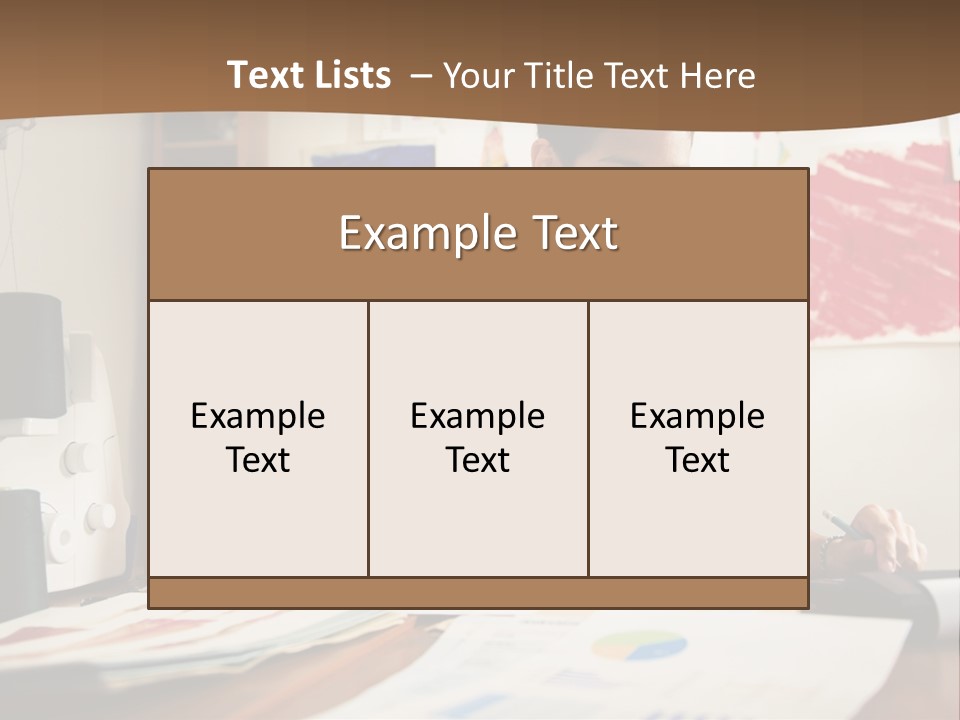 A Woman Sitting At A Desk Writing On A Piece Of Paper PowerPoint Template