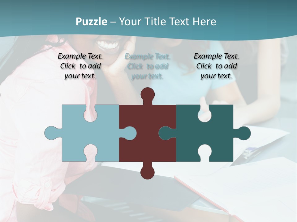 Cheerful Sitting Standing PowerPoint Template