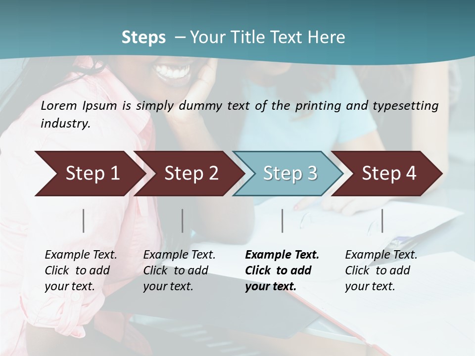 Cheerful Sitting Standing PowerPoint Template