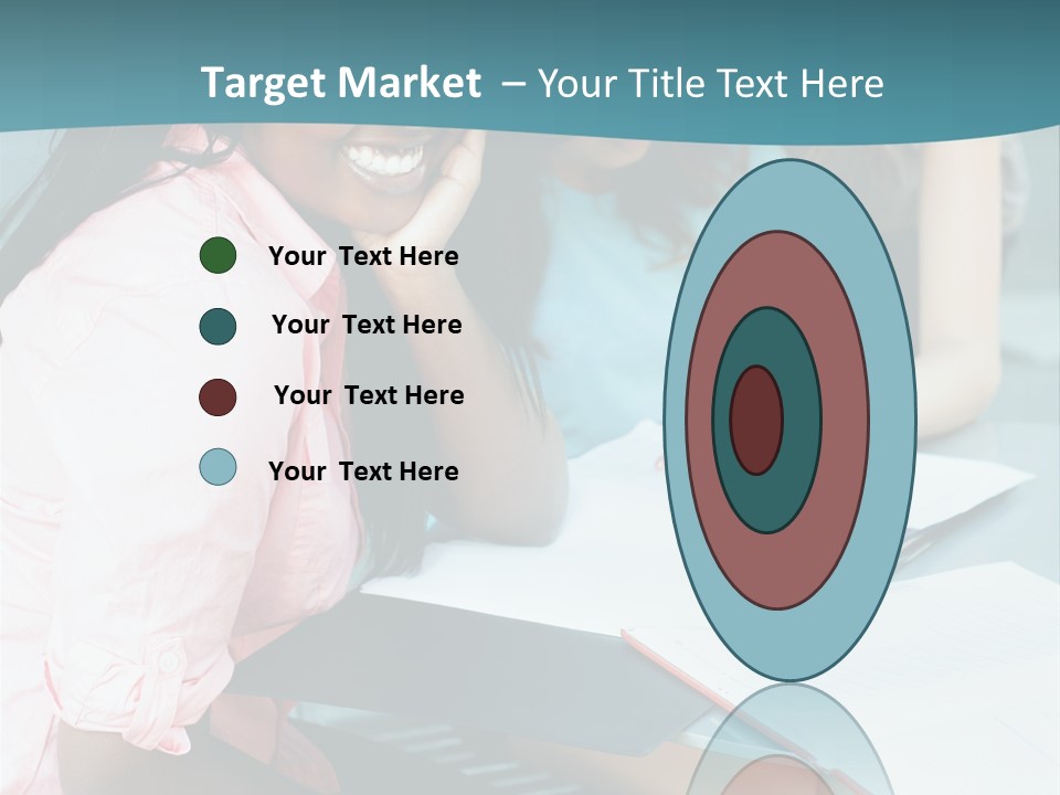 Cheerful Sitting Standing PowerPoint Template