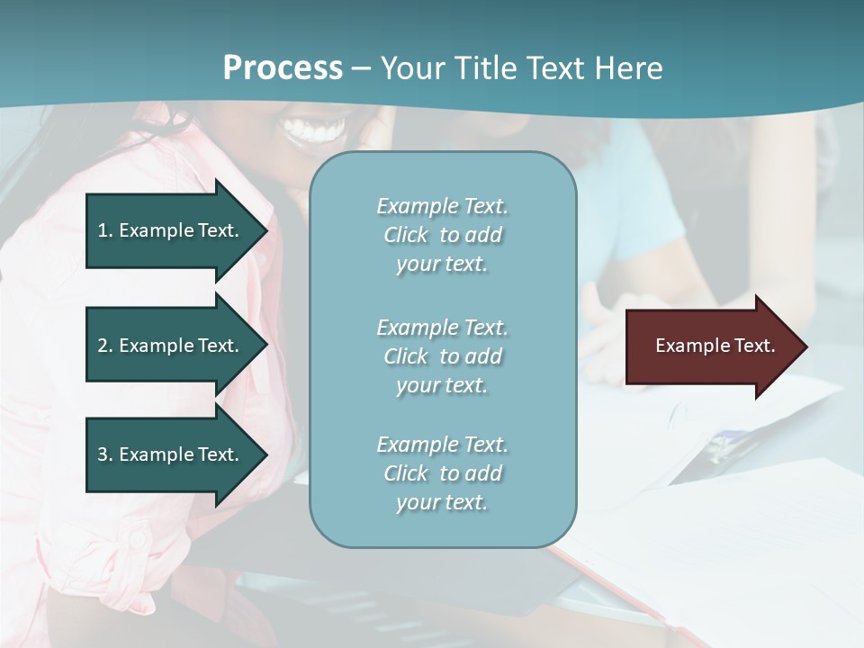 Cheerful Sitting Standing PowerPoint Template