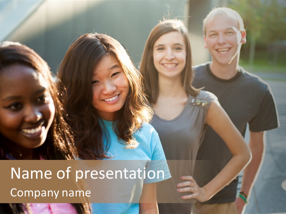 Group Friend Diversity PowerPoint Template