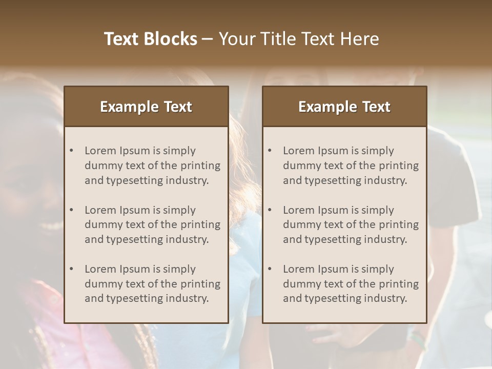 Group Friend Diversity PowerPoint Template