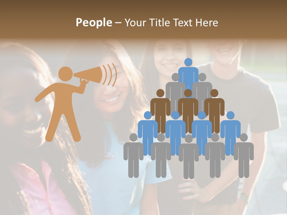 Group Friend Diversity PowerPoint Template