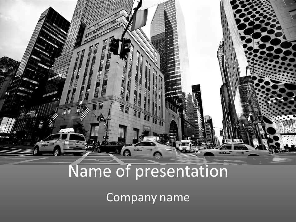 Fifth Avenue Shop Tourist PowerPoint Template