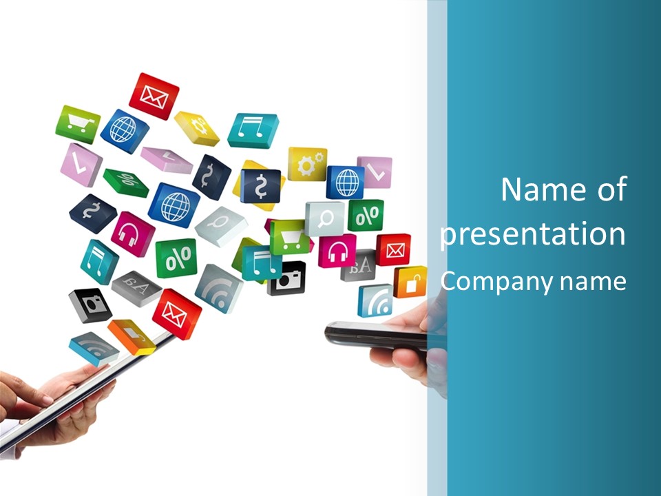 Communicate Pad Touchscreen PowerPoint Template