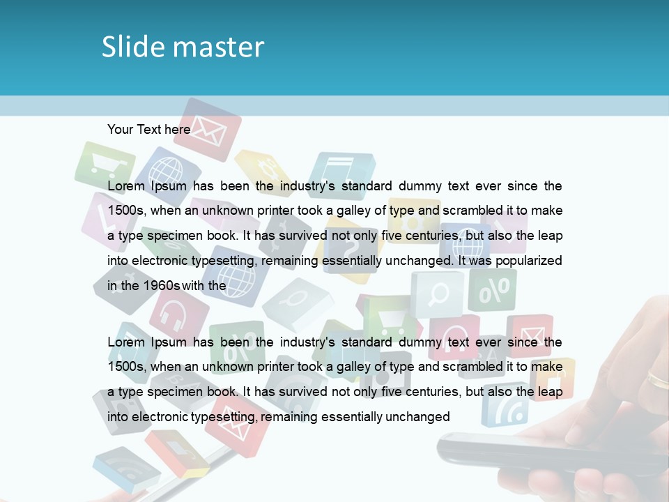 Communicate Pad Touchscreen PowerPoint Template
