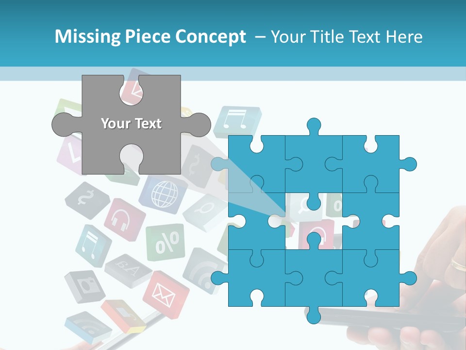 Communicate Pad Touchscreen PowerPoint Template