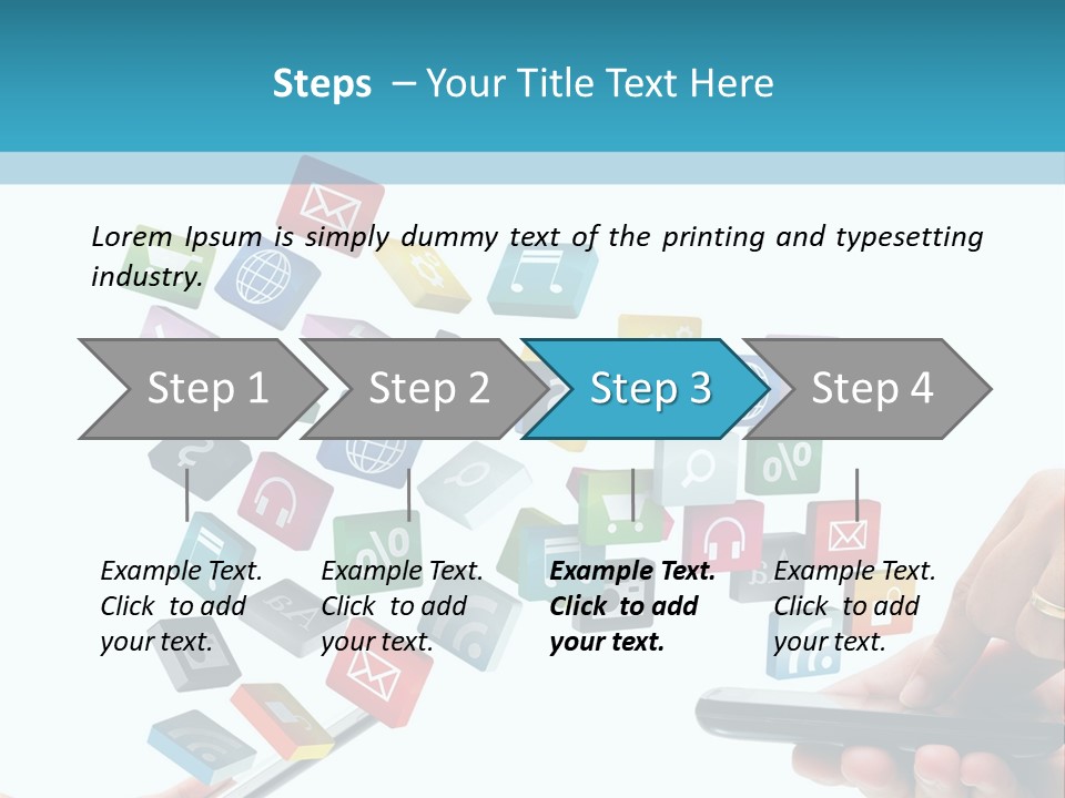 Communicate Pad Touchscreen PowerPoint Template