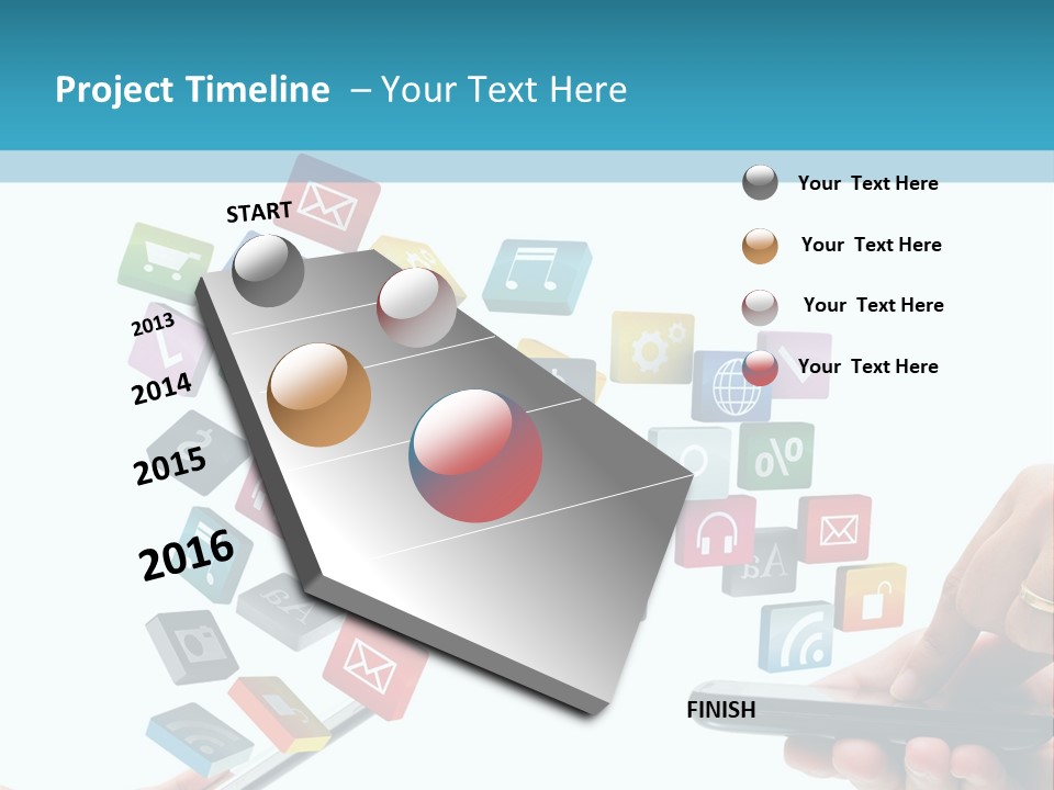 Communicate Pad Touchscreen PowerPoint Template