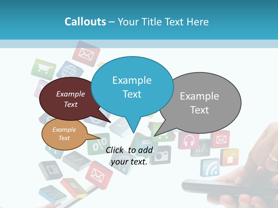 Communicate Pad Touchscreen PowerPoint Template