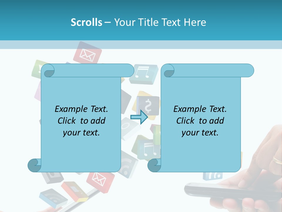 Communicate Pad Touchscreen PowerPoint Template