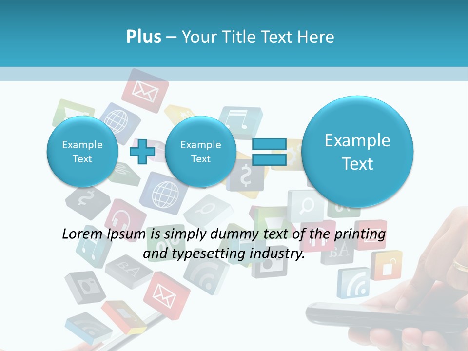 Communicate Pad Touchscreen PowerPoint Template