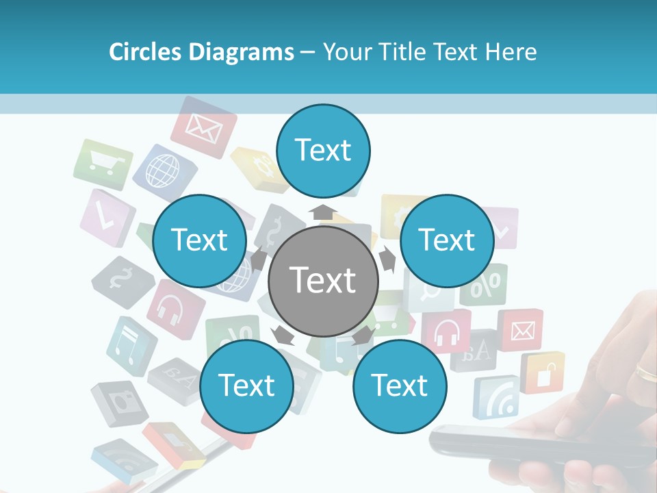 Communicate Pad Touchscreen PowerPoint Template