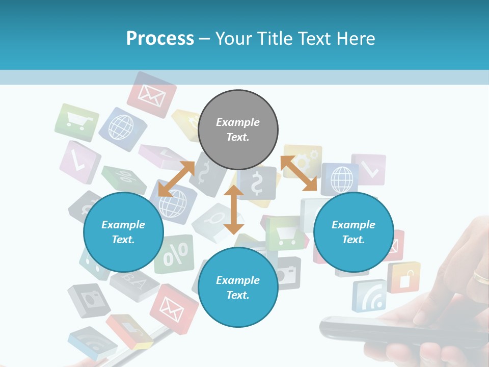 Communicate Pad Touchscreen PowerPoint Template