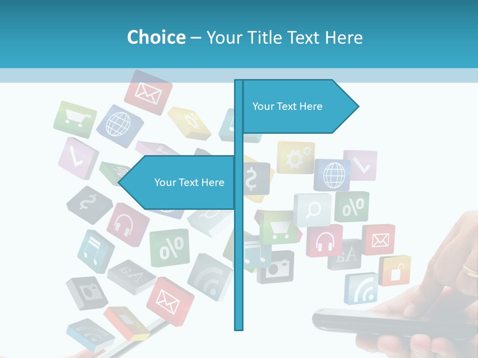 Communicate Pad Touchscreen PowerPoint Template