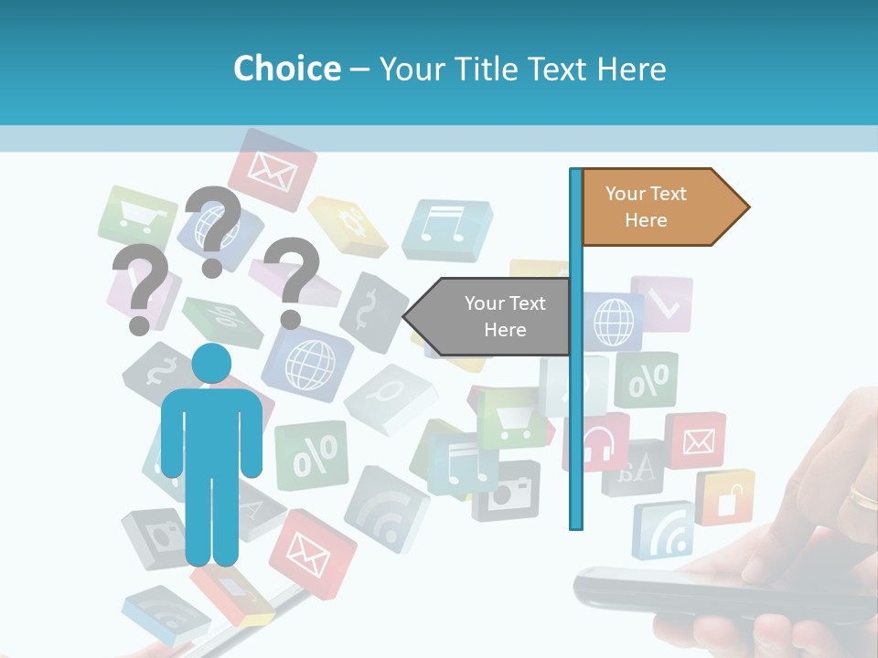 Communicate Pad Touchscreen PowerPoint Template