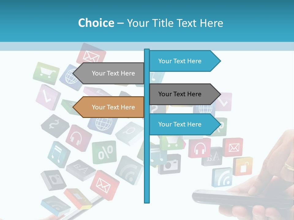 Communicate Pad Touchscreen PowerPoint Template
